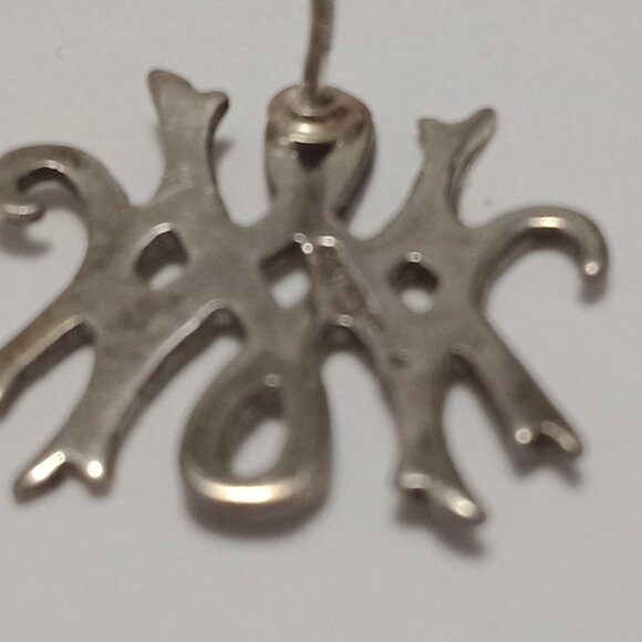 Vintage Artisan Sterling Silver Abstract Modernist Earrings - Picture 7 of 12